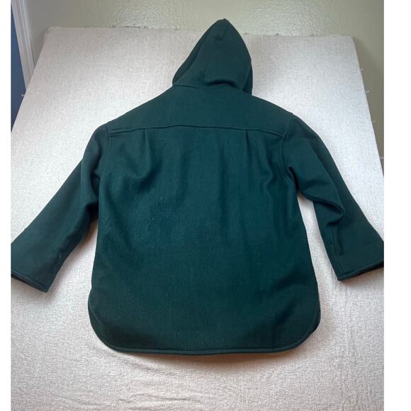 Jofeld Women’s Medium Brown Hooded Wool-Blend Long Sleeve Button Front Jacket - Picture 2 of 7